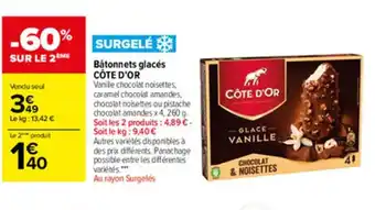 Carrefour Market Bâtonnets Glacés offre