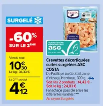 Carrefour Market Crevettes Décortiquées offre
