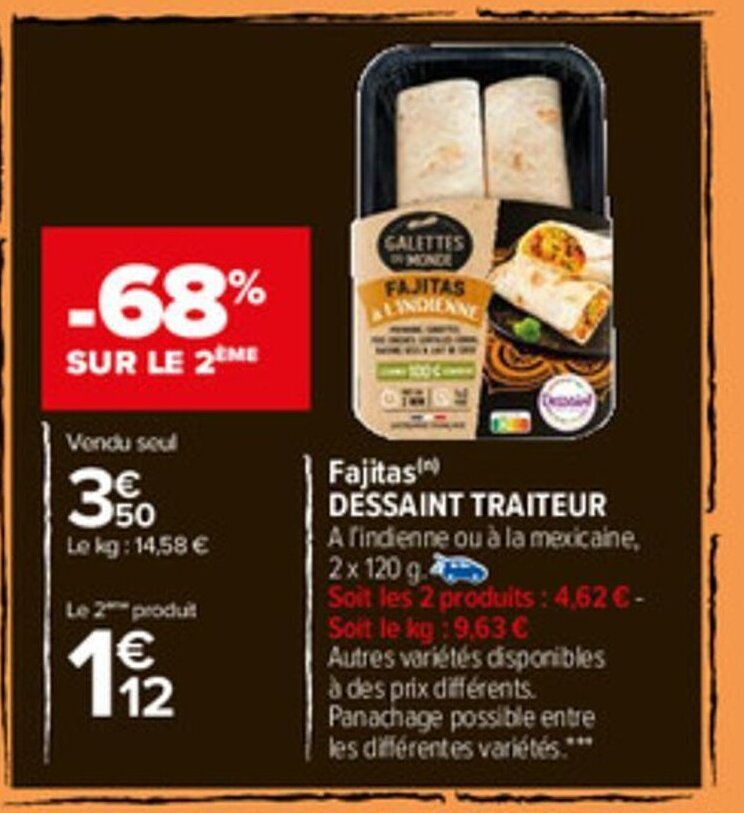 Promo Fajitas chez Carrefour Market
