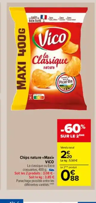 Carrefour Market Chips Nature Maxi offre