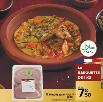 Carrefour Arabi filets de poulet halal offre