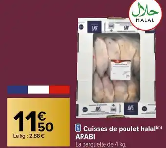 Carrefour Arabi cuisses de poulet halal offre