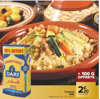 Carrefour Dari couscous offre
