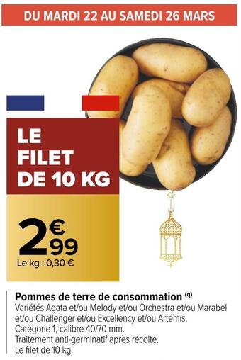 Carrefour Pommes de terre de consommation offre