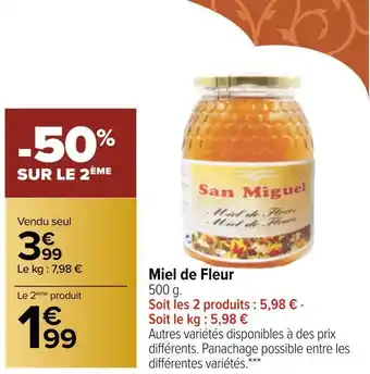 Carrefour Miel de fleur offre