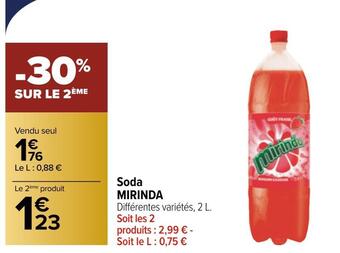 Carrefour Mirinda soda offre