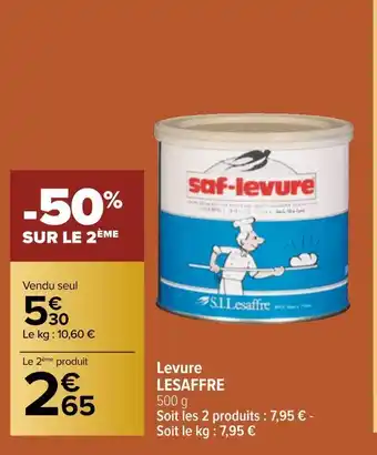 Carrefour Lesaffre levure offre