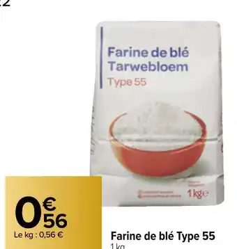 Carrefour Farine de blé type 55 offre
