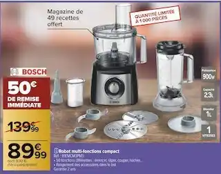 Carrefour Bosch robot multi-fonctions compact offre