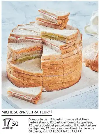 Carrefour Miche surprise traiteur offre