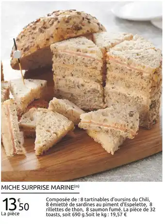 Carrefour Miche surprise marine offre