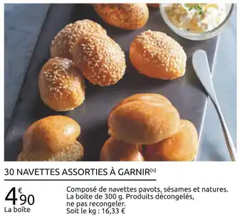 Carrefour 30 navettes assorties à garnir offre