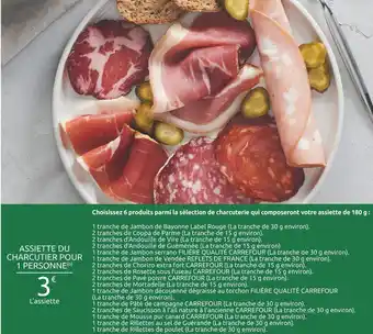 Carrefour Assiette du charcutier pour 1 personne offre