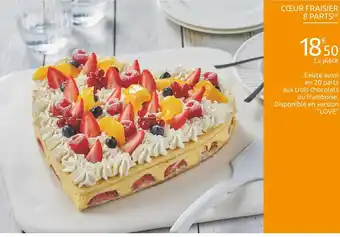Carrefour Cœur fraisier 8 parts offre