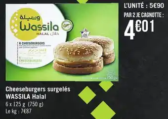 Géant Casino Wassila cheeseburgers surgelés halal offre