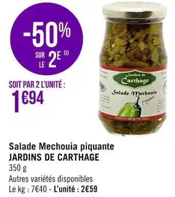 Géant Casino Jardins de carthage salade mechouia piquante offre
