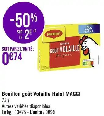 Géant Casino Maggi bouillon goût volaille halal offre