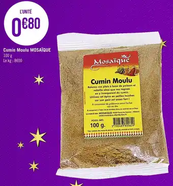 Géant Casino Mosaïque cumin moulu offre
