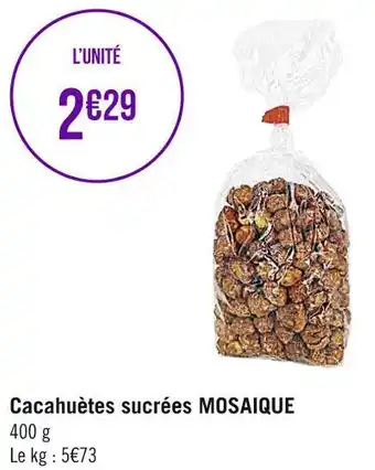 Mosaique cacahuètes sucrées