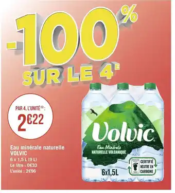 Géant Casino Volvic eau minérale naturelle offre