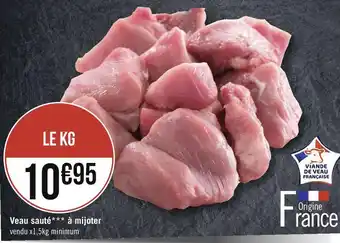 Géant Casino Veau sauté à mijoter offre