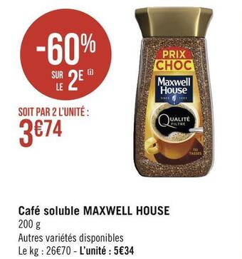 Géant Casino Maxwell house café soluble offre
