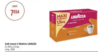 Géant Casino Lavazza café moulu il mattino offre