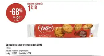Géant Casino Lotus speculoos saveur chocolat offre