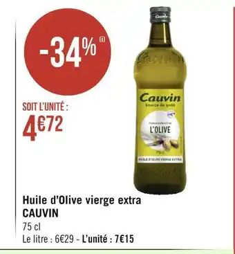 Géant Casino Cauvin huile d’olive vierge extra offre