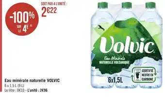 Géant Casino Volvic eau minérale naturelle offre