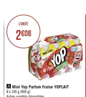Géant Casino Yoplait mini yop parfum fraise offre