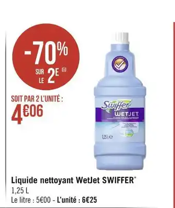 Géant Casino Swiffer liquide nettoyant wetjet* offre