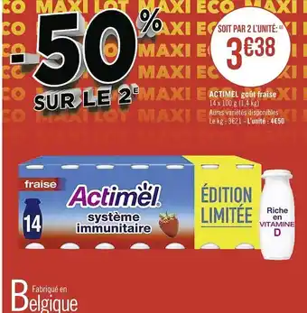 Géant Casino Actimel actimel goût fraise offre