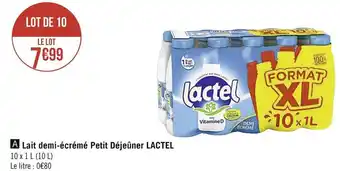 Géant Casino Lactel lait demi-écrémé petit déjeûner offre