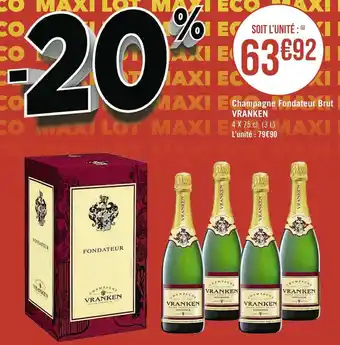Géant Casino Vranken champagne fondateur brut offre