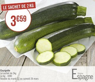 Géant Casino Courgette offre