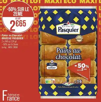 Géant Casino Pasquier pains au chocolat offre