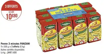 Géant Casino Panzani penne 3 minutes offre