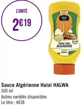 Géant Casino Halwa sauce algérienne halal offre