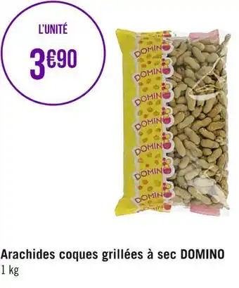 Géant Casino Domino arachides coques grillées à sec offre