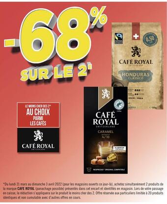 Géant Casino Café royal bon plan sur les cafés de la marque café royal offre