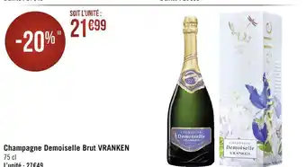 Géant Casino Vranken champagne demoiselle brut offre