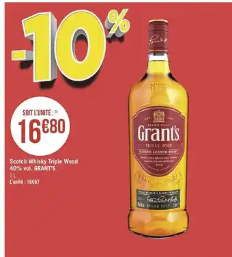 Grant’s scotch whisky triple wood 40% vol.