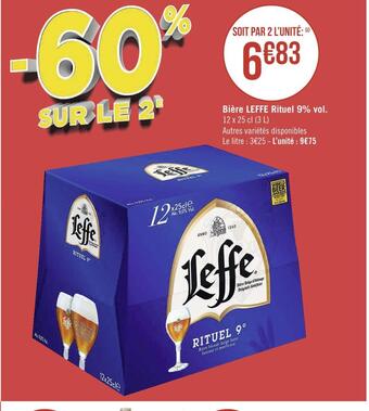 Géant Casino Leffe bière rituel 9% vol. offre