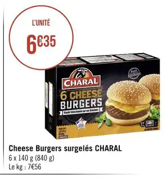 Géant Casino Charal cheese burgers surgelés offre