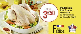 Géant Casino Poulet halal prêt à cuire offre