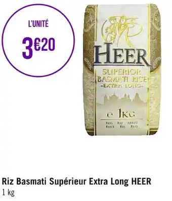 Géant Casino Heer riz basmati supérieur extra long offre