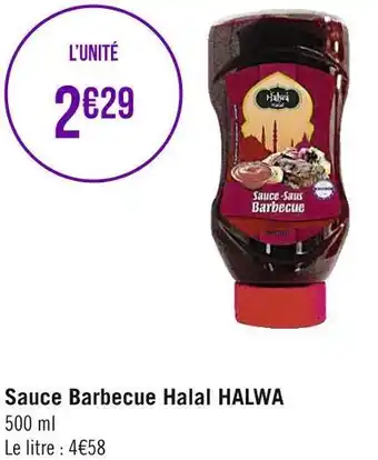 Géant Casino Halwa sauce barbecue halal offre