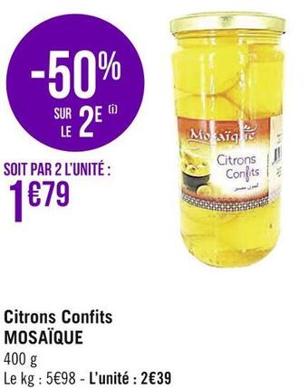 Mosaïque citrons confits