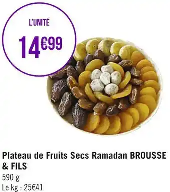 Géant Casino Brousse & fils plateau de fruits secs ramadan offre